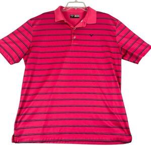 Men's Callaway Opti-Dri Striped‎ Polo Large